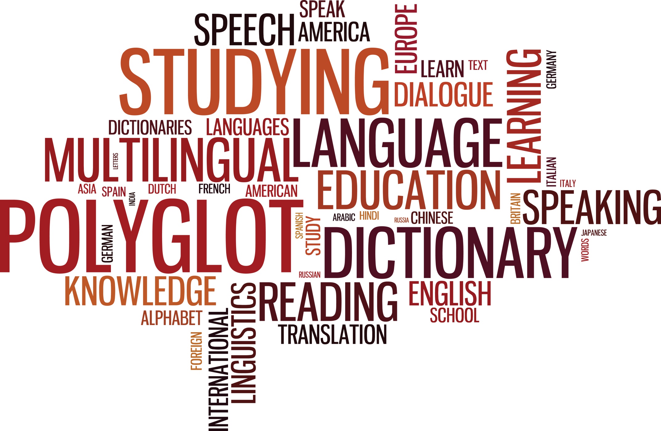 Polyglot typographical wordcloud